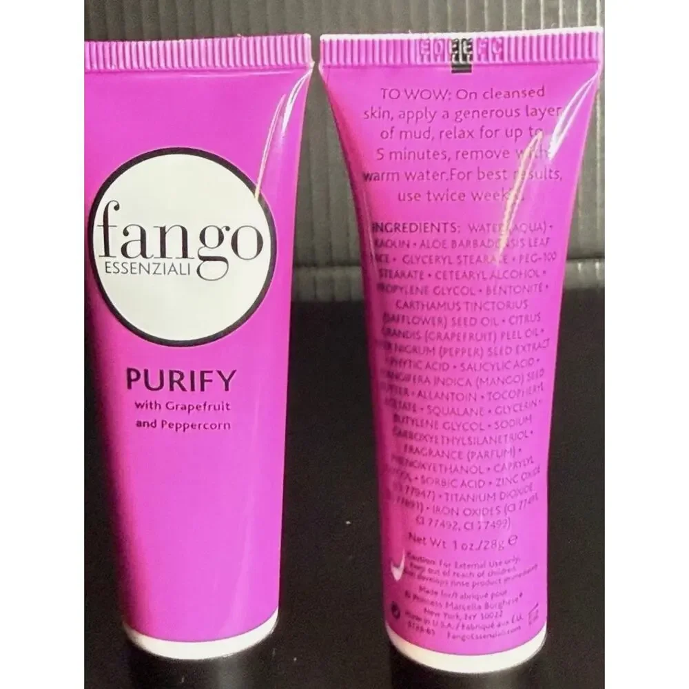 Lot of 2 Borghese Fango Essenziali PURIFY Mud Masks - Grapefruit & Peppercorn